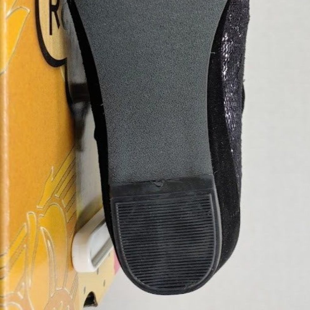 Rachel Shoes® Black & Silver Bella™ Mary Jane - Big Girls Size US 5 - Picture 15 of 16
